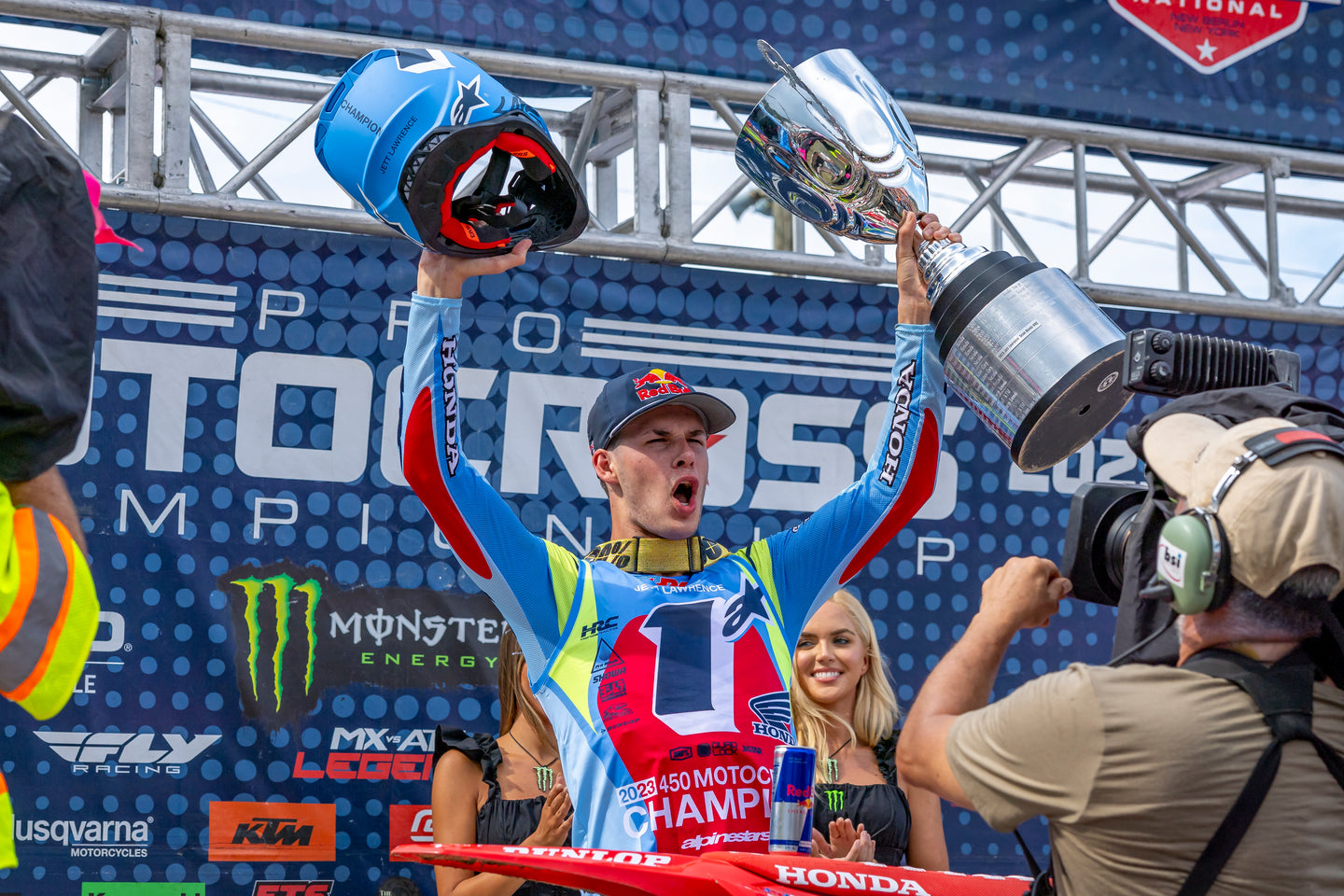 INVINCIBLE JETT LAWRENCE CROWNED AMA PRO MX 450 CHAMPION AT UNADILLA, NEW YORK