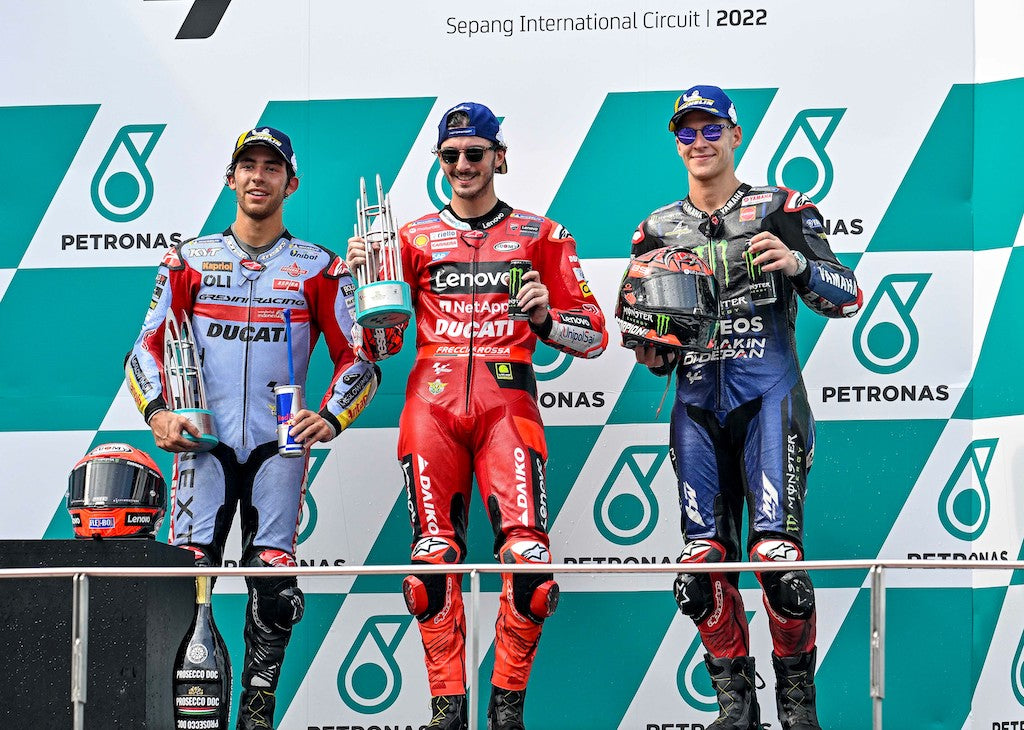 ALPINESTARS SCORE BACK-TO-BACK MOTOGP PODIUM SWEEPS AS PECCO BAGNAIA ...