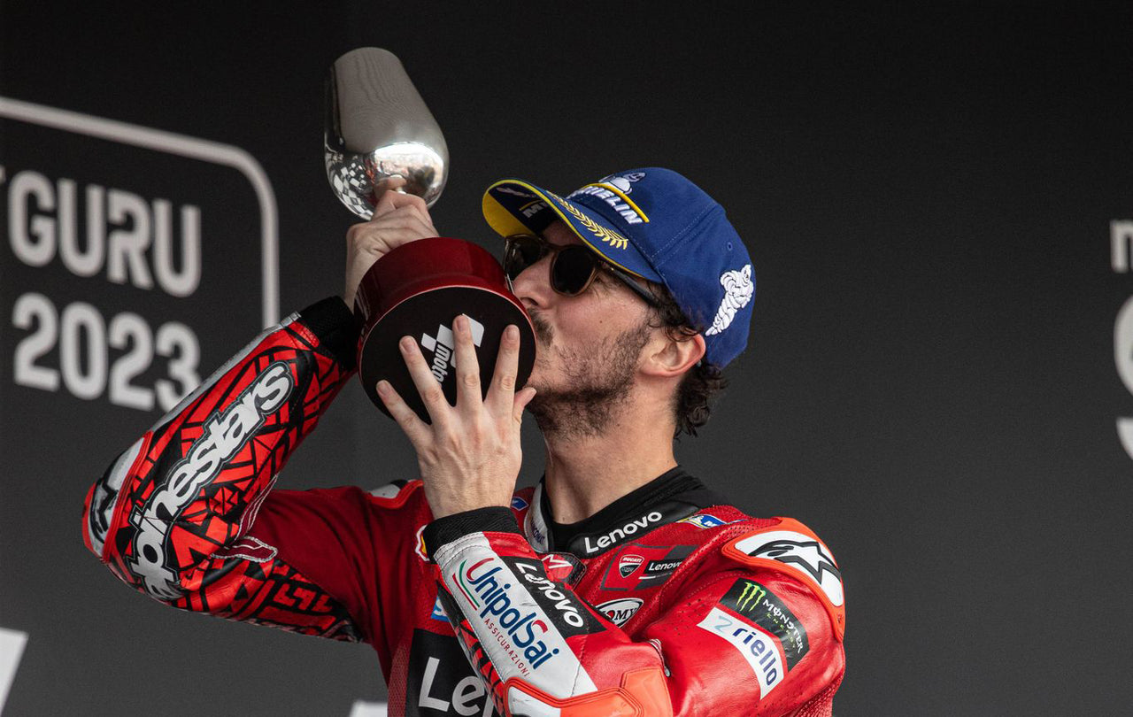 IMPECCABLE PECCO BAGNAIA WINS MOTOGP FEATURE RACE AT JEREZ; JACK MILLER THIRD