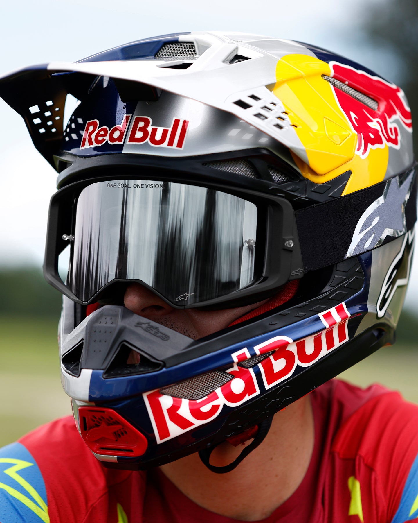 Red bull motocross helmet for sale online