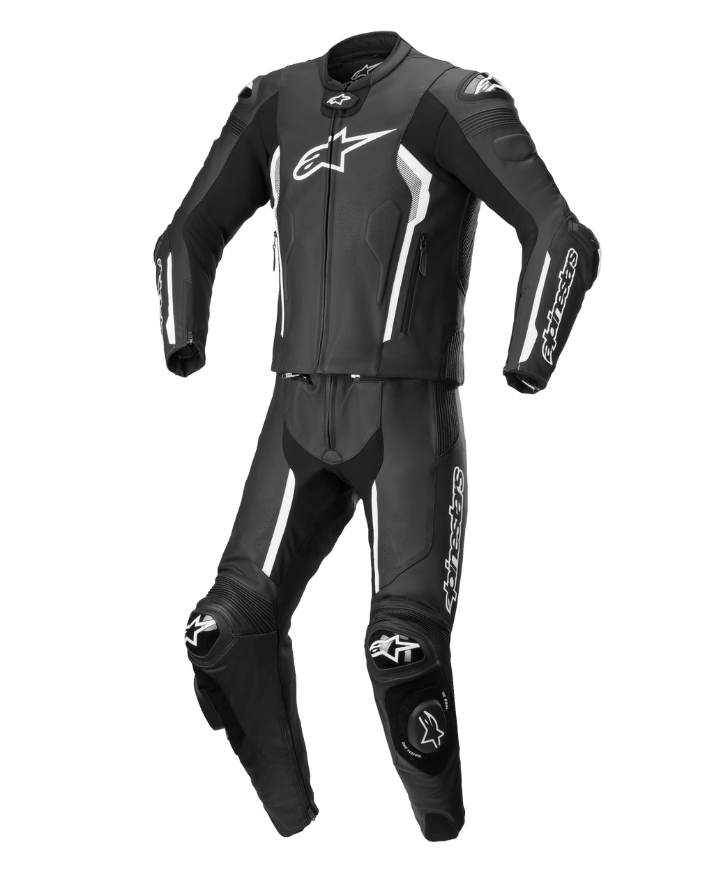 Missile V2 2-Piece Leather Suit - BLACK RACING Two Piece Suits | Alpinestars