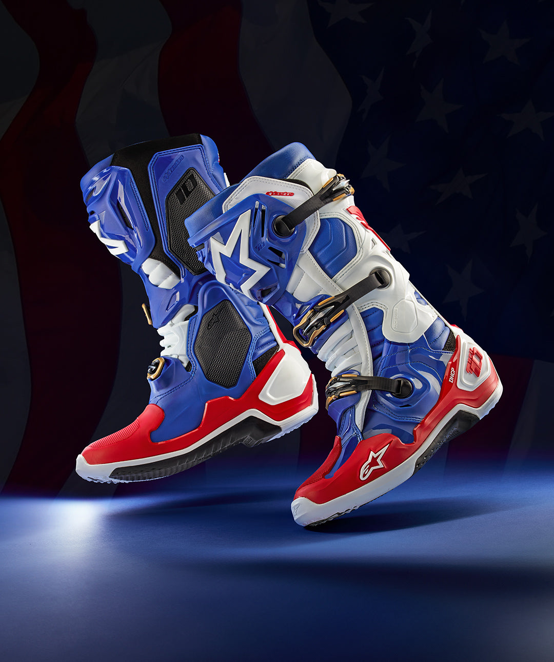 Tech 10 Union LE Boots - Blue MOTOCROSS Boots | Alpinestars